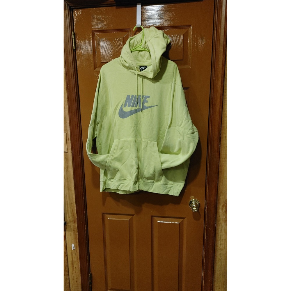 Nike Hoodie Mens XXL Lime Green Good Pullover Futura Logo Sportswear - Picture 6 of 6